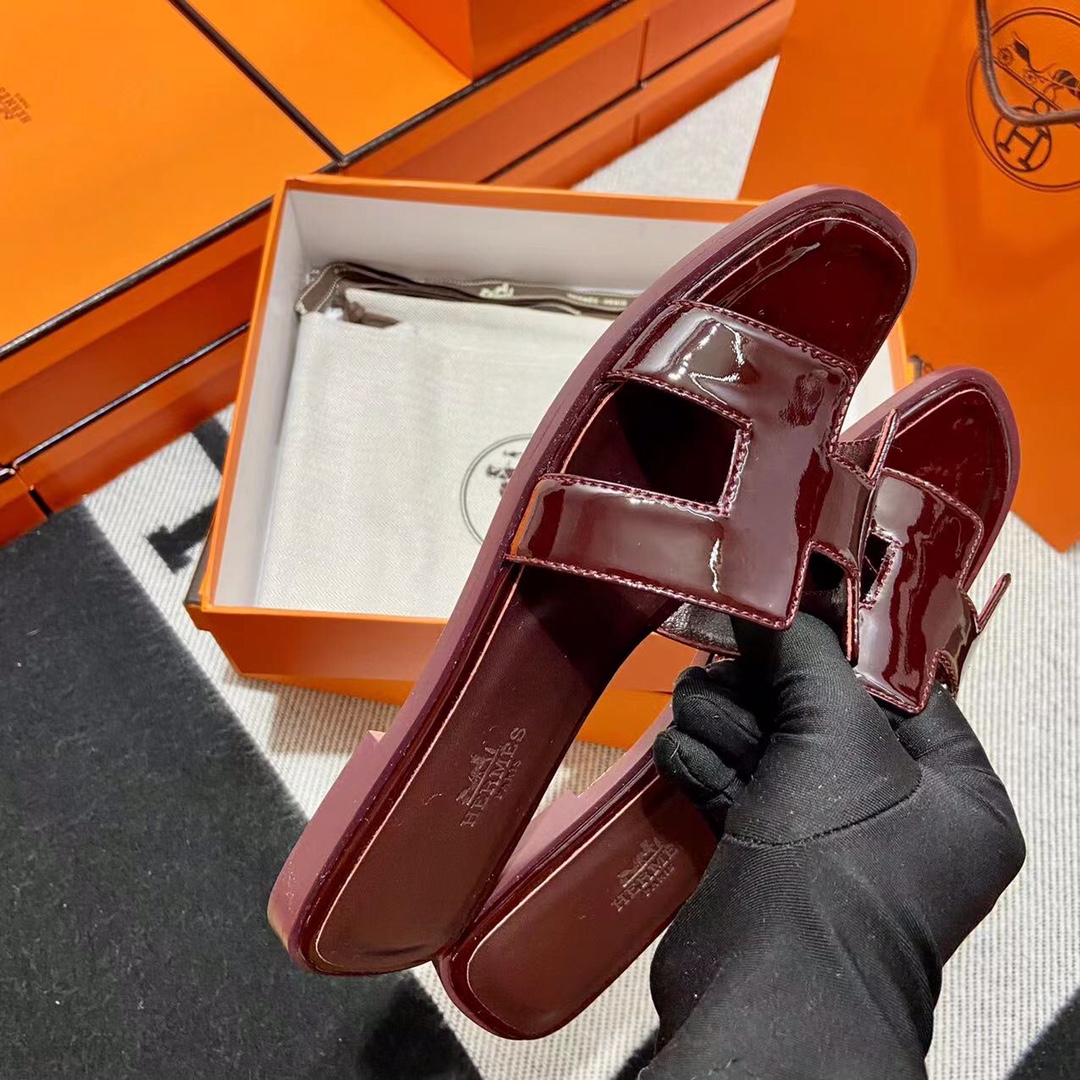 에르메스 올수공 오란 슬리퍼 샌들 페이던트 32